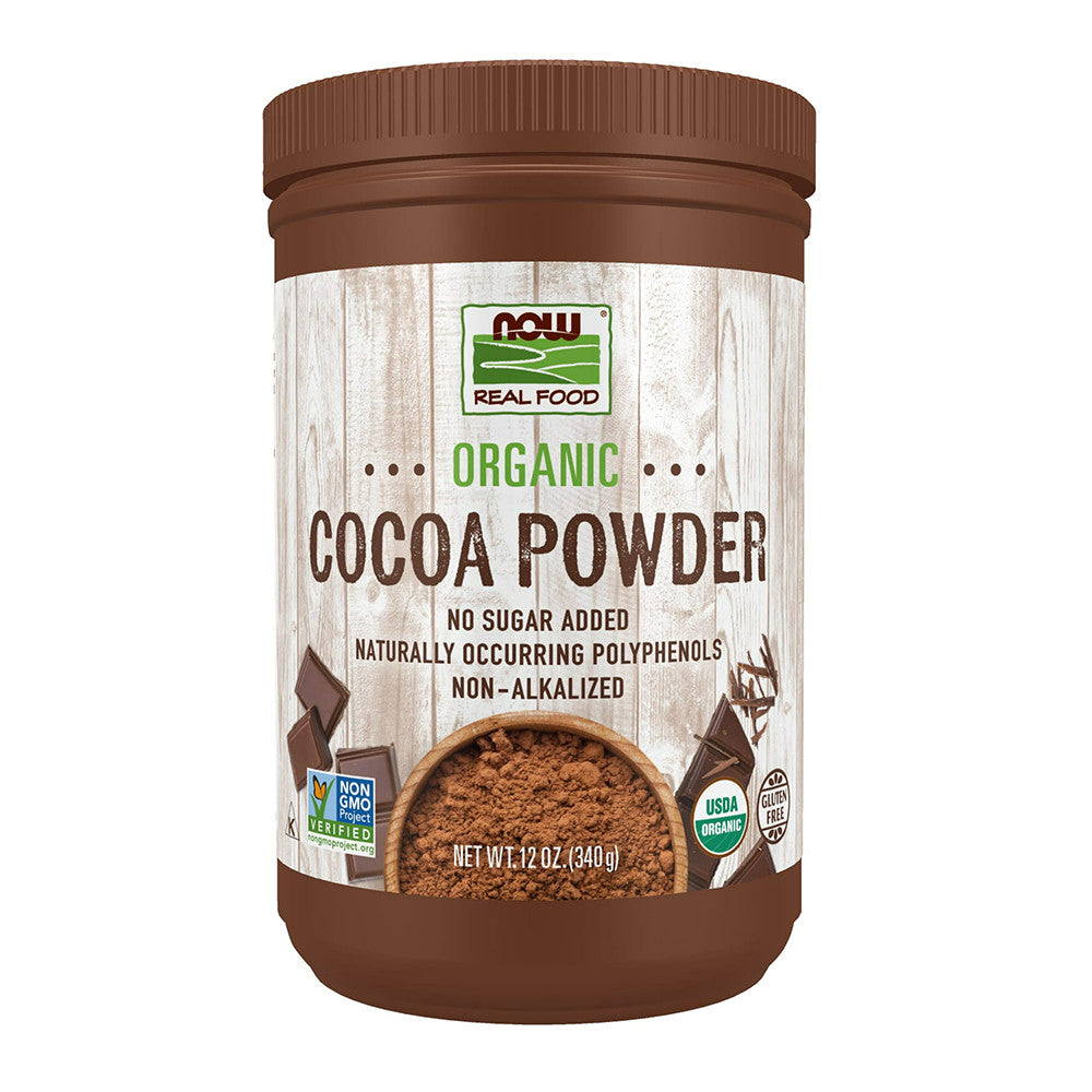 Now Foods Organic Cocoa Powder, 12 Oz
